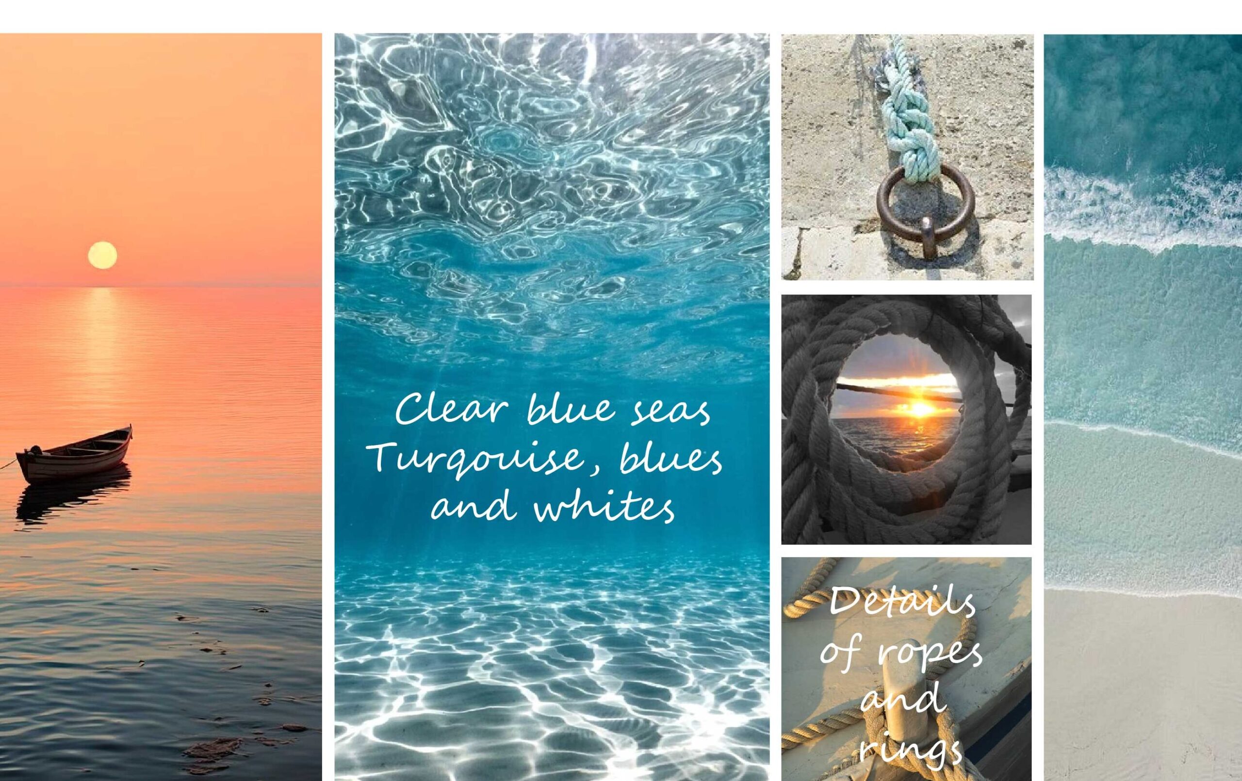 Sunsets and Seascapes concept Board